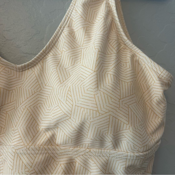 Geode swimwear yellow white geometric pattern tankini set size large - Picture 8 of 16